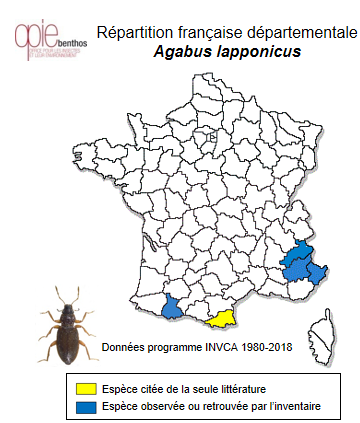 Carte de distribution de Agabus lapponicus (Thomson, 1867)