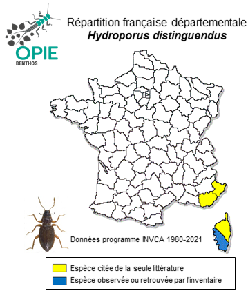 Carte de distribution de Hydroporus distinguendus Desbrochers des Loges,1871