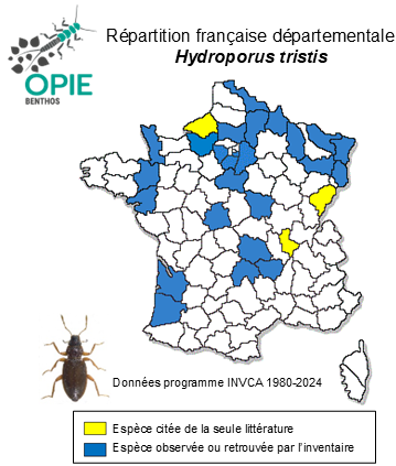 Carte de distribution de Hydroporus tristis (Paykull, 1798)