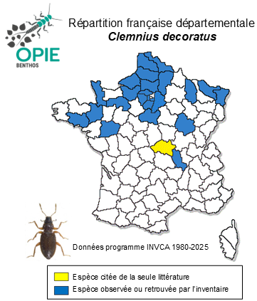 Carte de distribution de Clemnius decoratus (Gyllenhal, 1810)