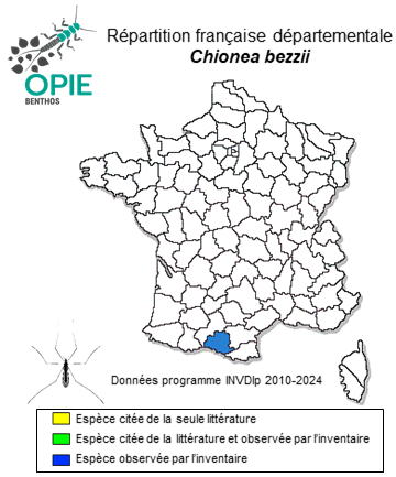 Carte de distribution de Chionea bezzii Oosterbroeck & Reusch, 2008
