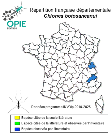 Carte de distribution de Chionea botosaneanui (Burghele-Balacesco, 1969)