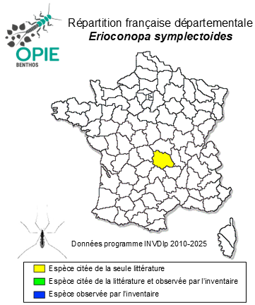 Carte de distribution de Erioconopa symplectoides (Kuntze, 1914)
