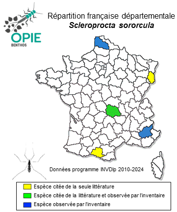 Carte de distribution de Scleroprocta sororcula (Zetterstedt, 1851)
