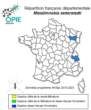 Carte de distribution de Metalimnobia zetterstedti (Tjeder, 1968)