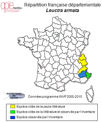 Carte de distribution de Leuctra armata Kempny, 1899