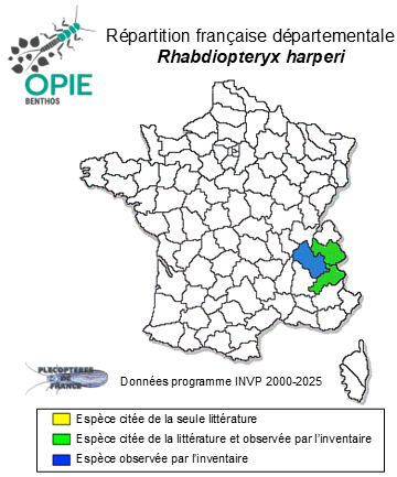 Carte de distribution de Rhabdiopteryx harperi Vinçon & Murányi, 2009