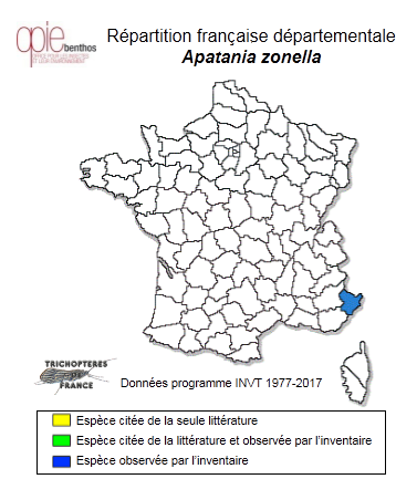 Carte de distribution de Apatania zonella (Zetterstedt, 1840)