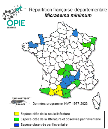 Carte de distribution de Micrasema minimum MacLachlan, 1876
