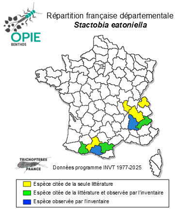 Carte de distribution de Stactobia eatoniella MacLachlan, 1880