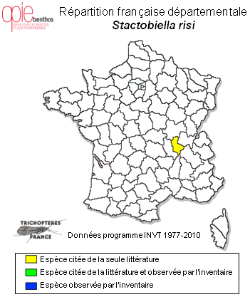 Carte de distribution de Stactobiella risi (Felber, 1908)