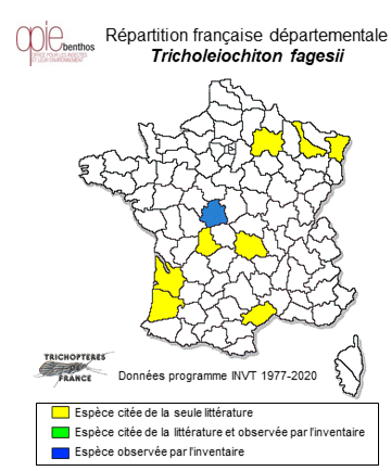 Carte de distribution de Tricholeiochiton fagesii (Guinard, 1879)