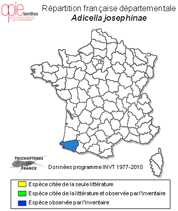 Carte de distribution de Adicella josephinae González & Otero, 1981
