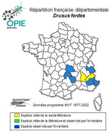 Carte de distribution de Drusus ferdes Oláh & Coppa, 2016