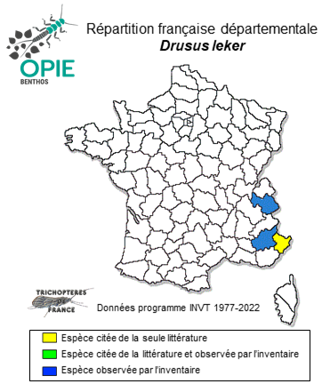 Carte de distribution de Drusus leker Oláh, 2016