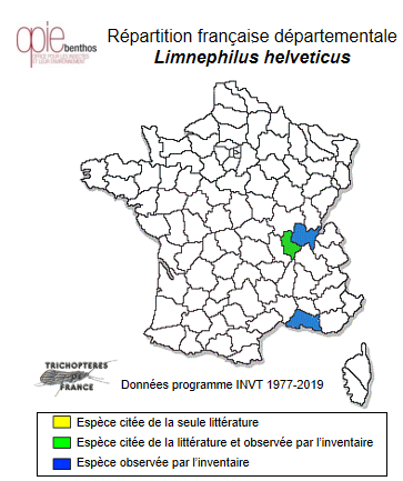 Carte de distribution de Limnephilus helveticus Schmid, 1965