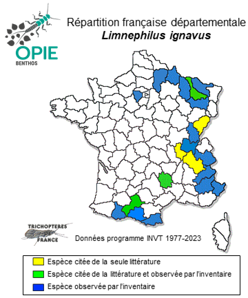 Carte de distribution de Limnephilus ignavus MacLachlan, 1865