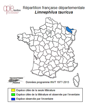 Carte de distribution de Limnephilus tauricus Schmid, 1964
