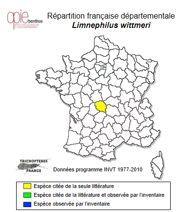 Carte de distribution de Limnephilus wittmeri Malicky, 1972