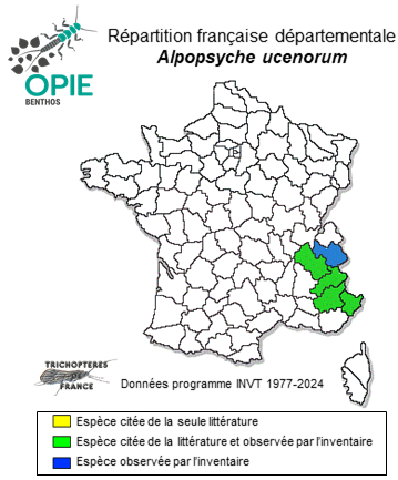 Carte de distribution de Alpopsyche ucenorum (MacLachlan, 1876)